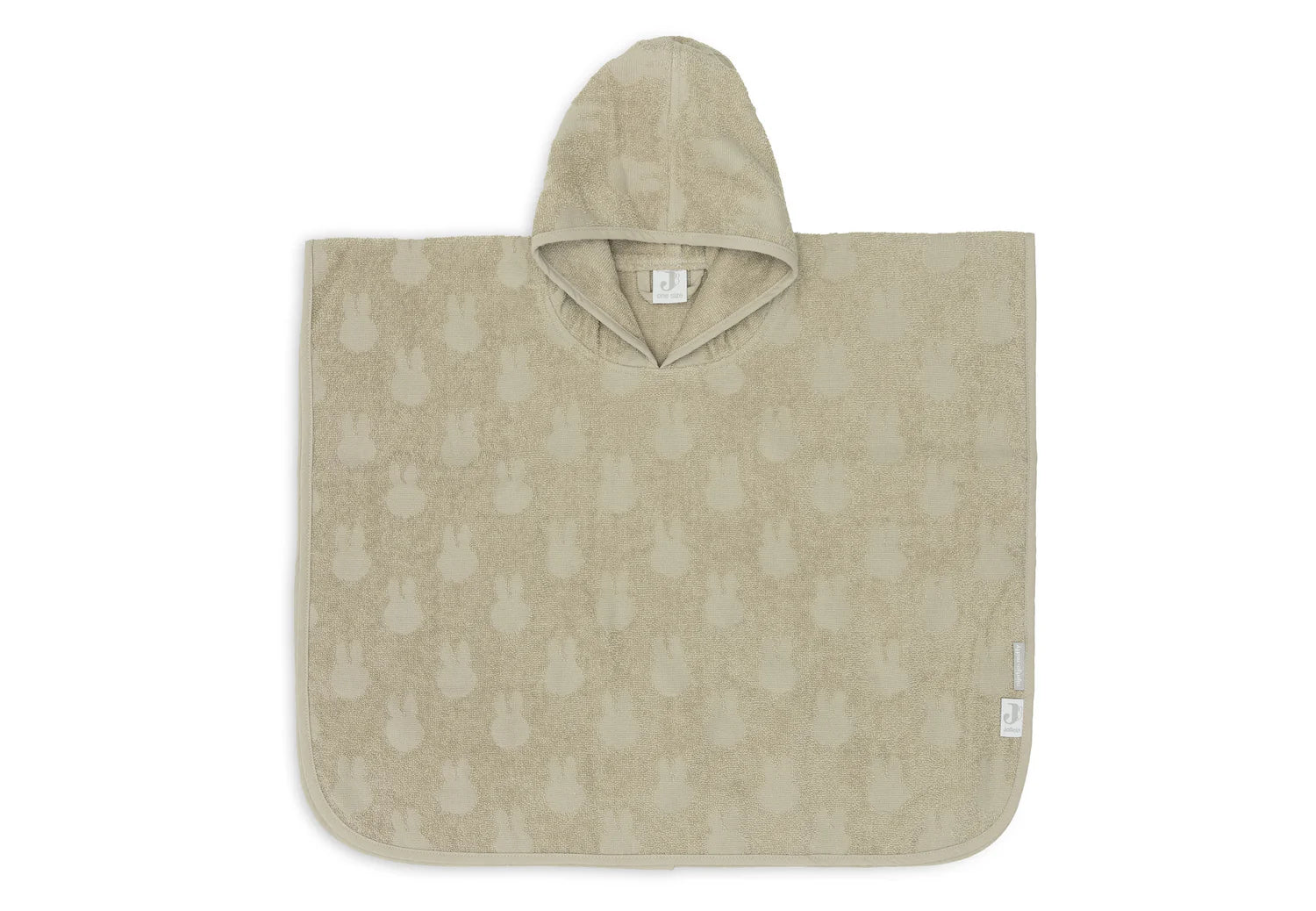Badponcho Badstof - Miffy Jacquard - olive green