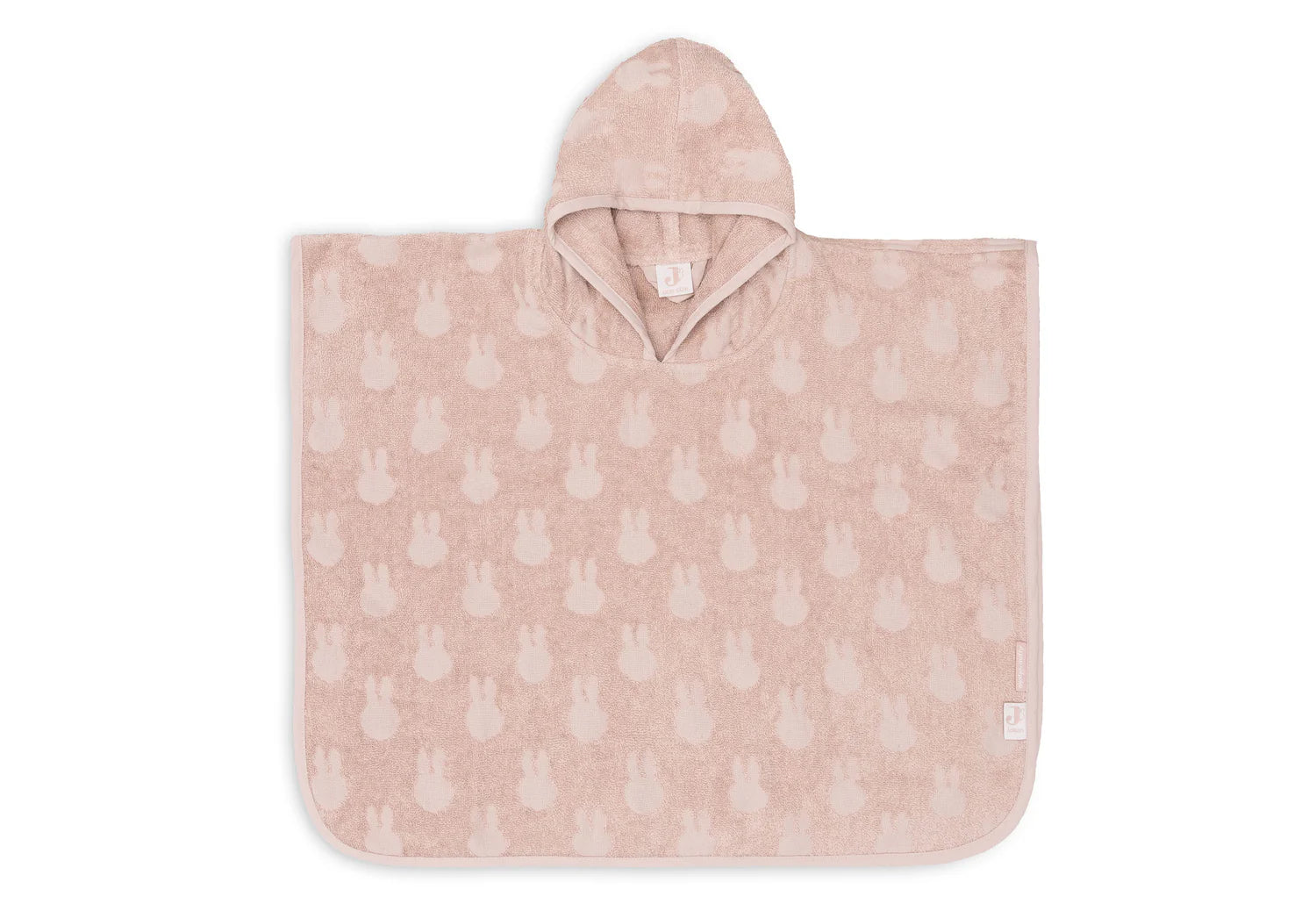 Badponcho Badstof - Miffy Jacquard - wild rose