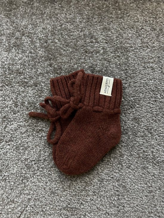 Adalletti - merino wol - booties Roest