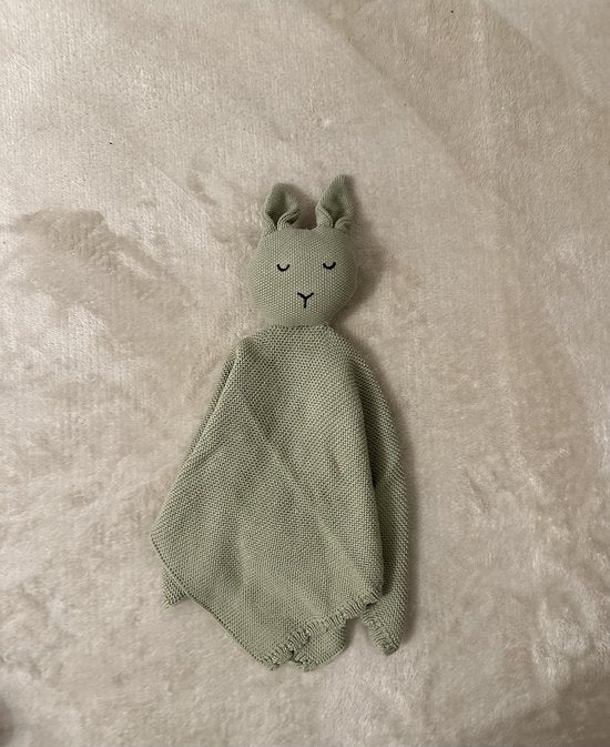 Knuffel doekje konijn -biologisch gebreid - Sage