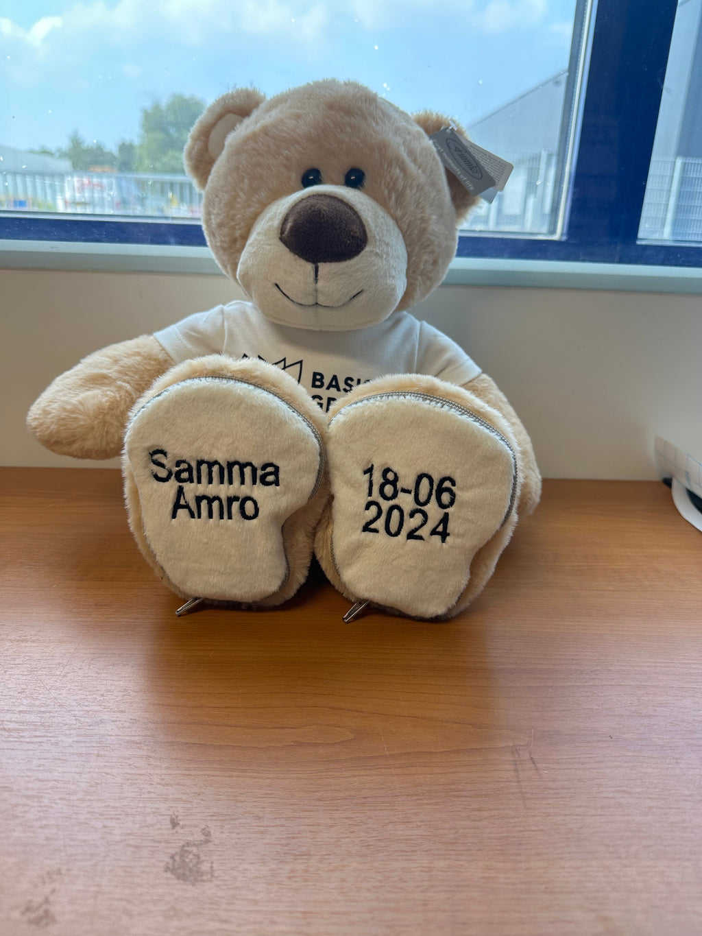 Geboorteknuffel met naam - beer
