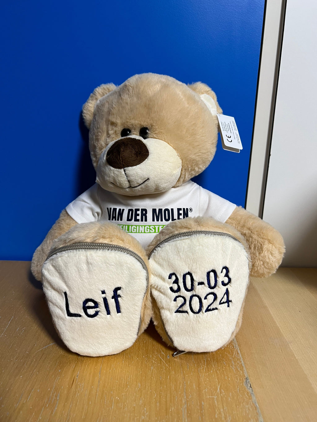 Geboorteknuffel met naam - beer