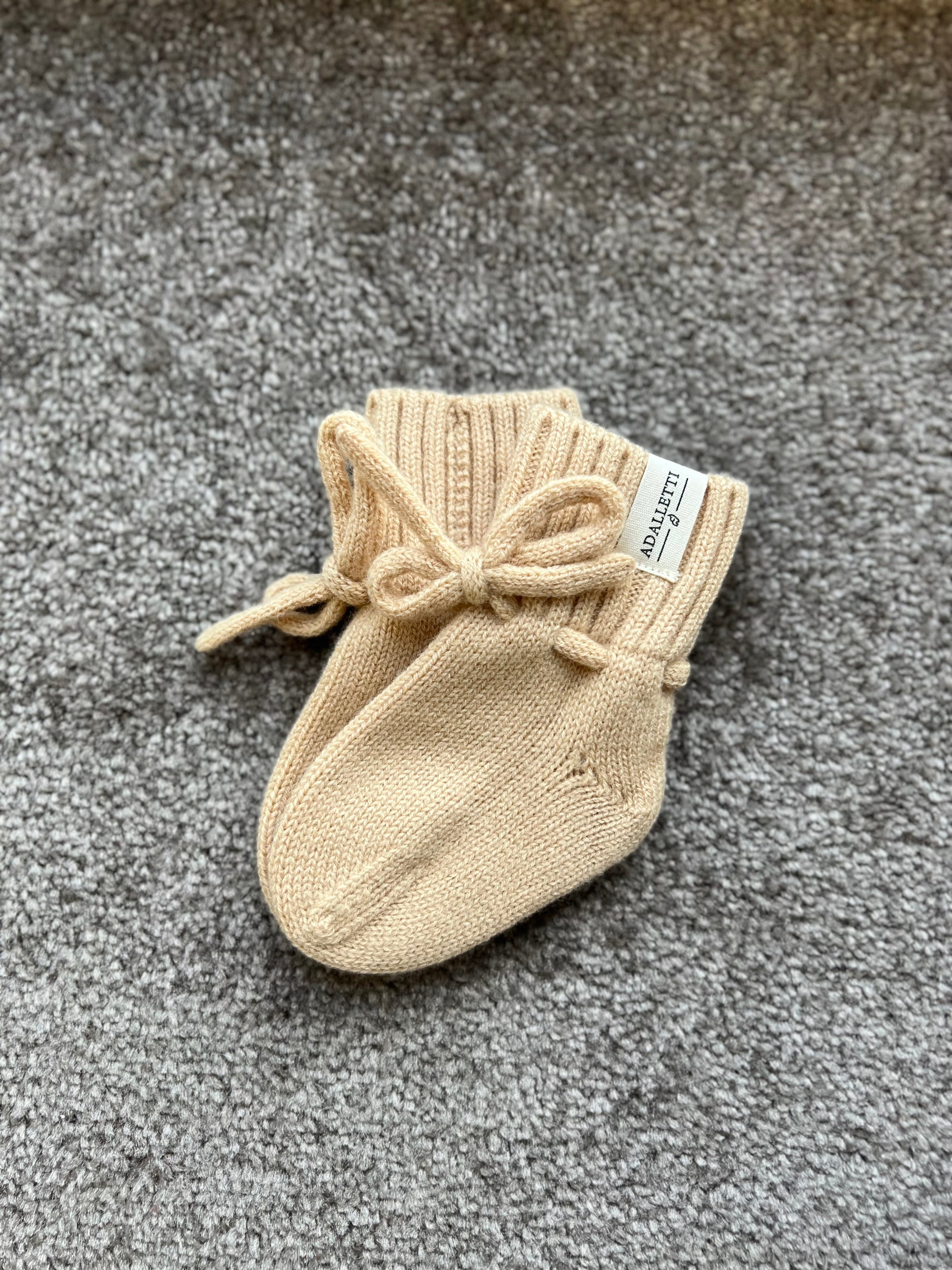 Adalletti - merino wol - booties Camel