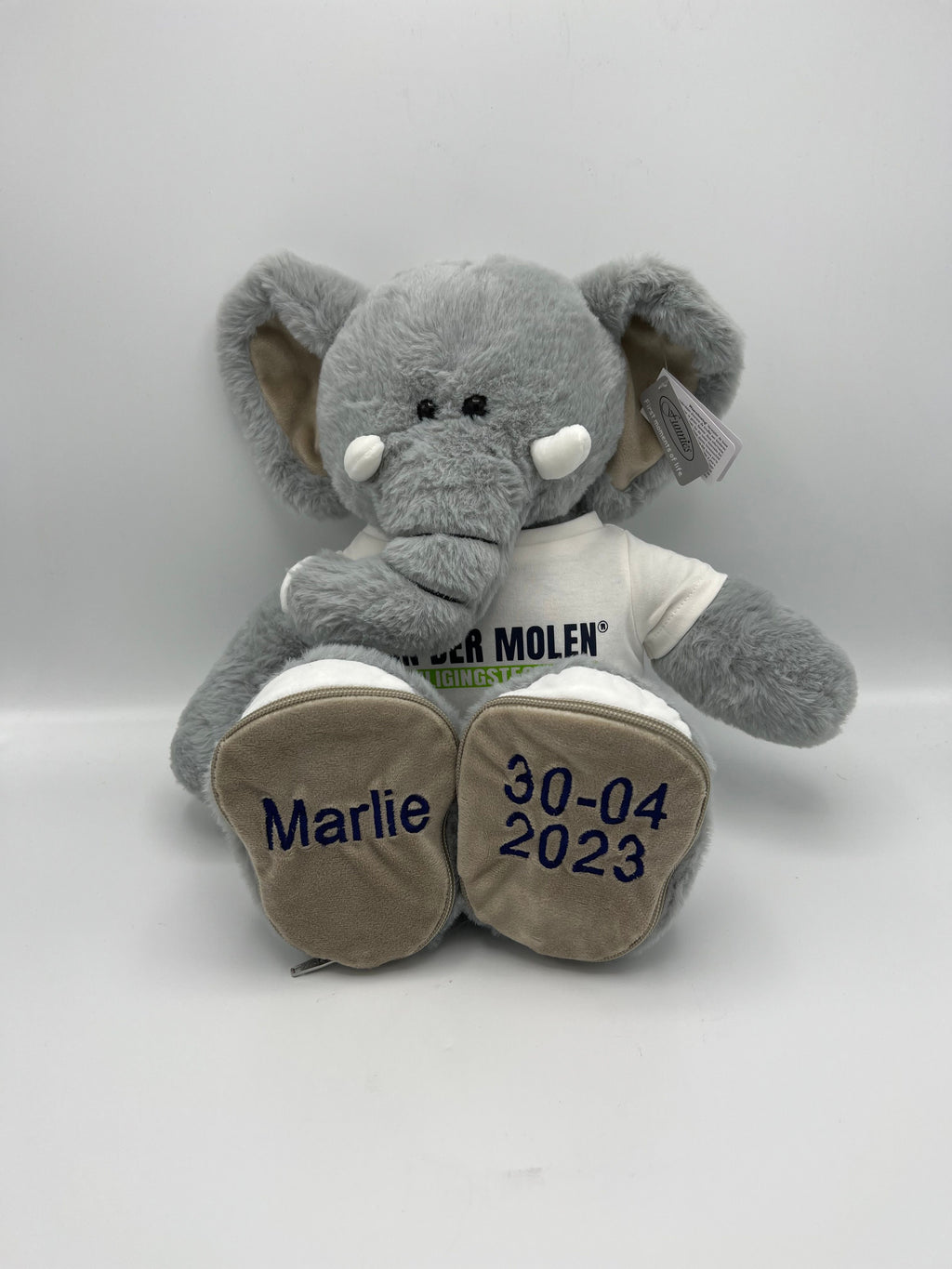 Geboorteknuffel met naam - Olifant